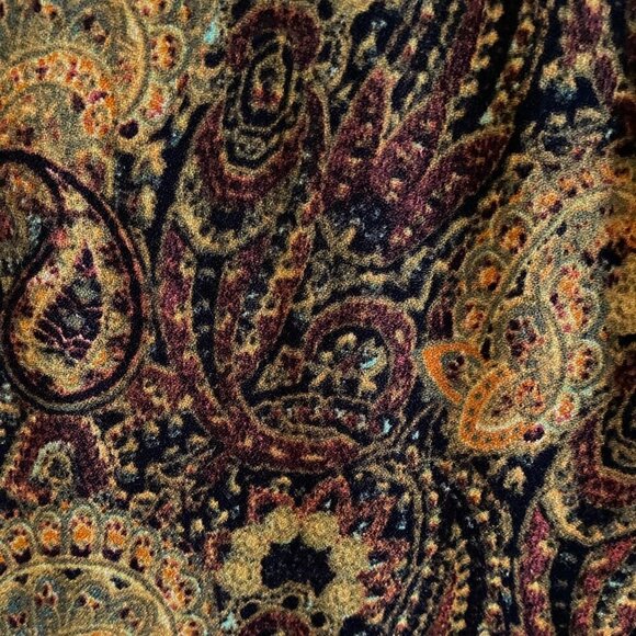 Free People Olivia Midi Dress Paisley Print V neck - Picture 15 of 16